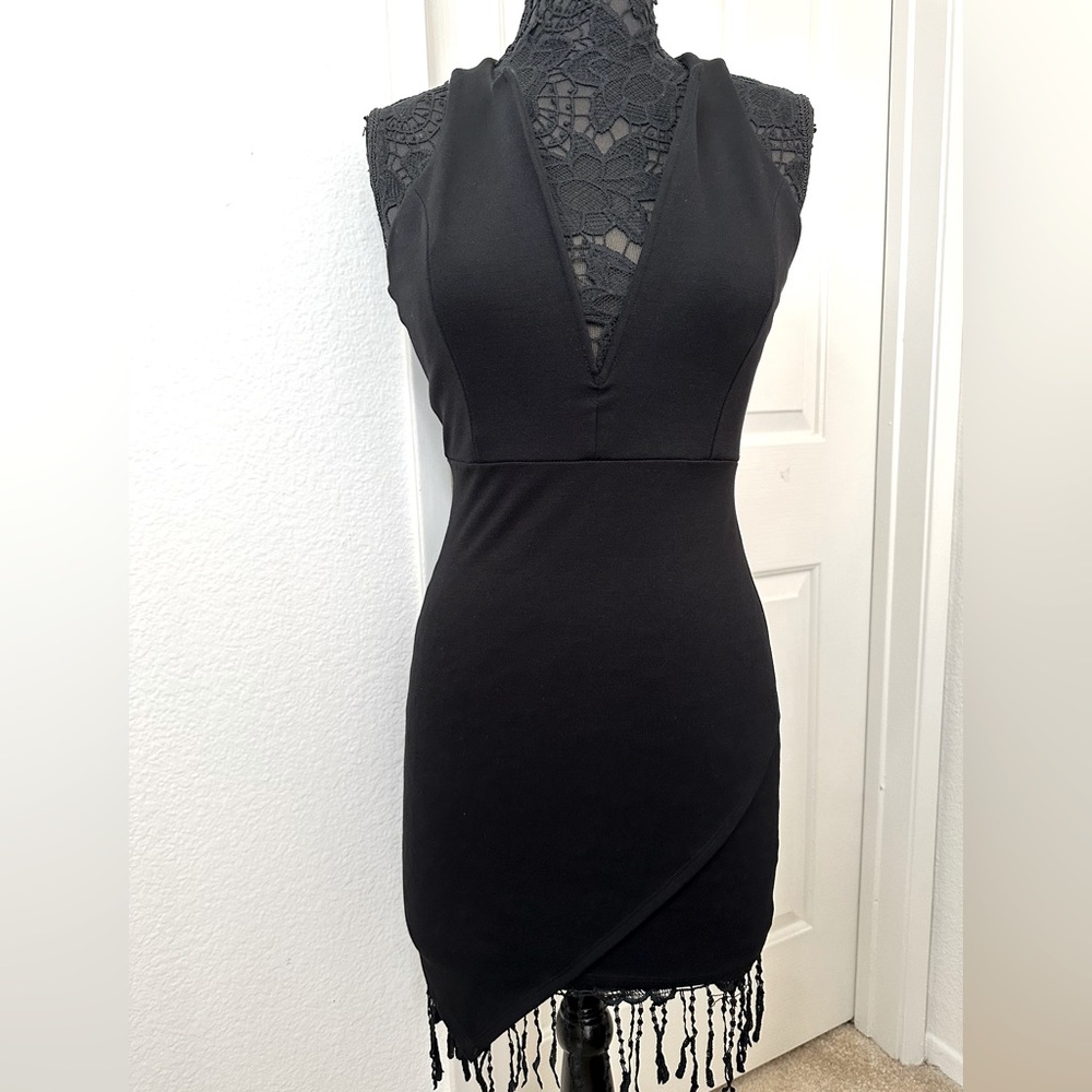 ‼️Asymmetrical Deep V Neck Bodycon Dress - FREE WHEN BUNDLED, see details‼️